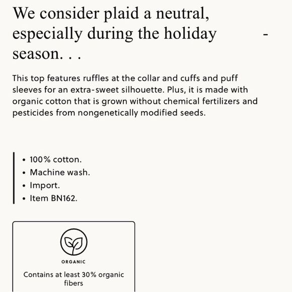 J. Crew Smocked Puff Sleeve Cotton Poplin Top in Stewart Plaid Holiday - 2X - Picture 4 of 13